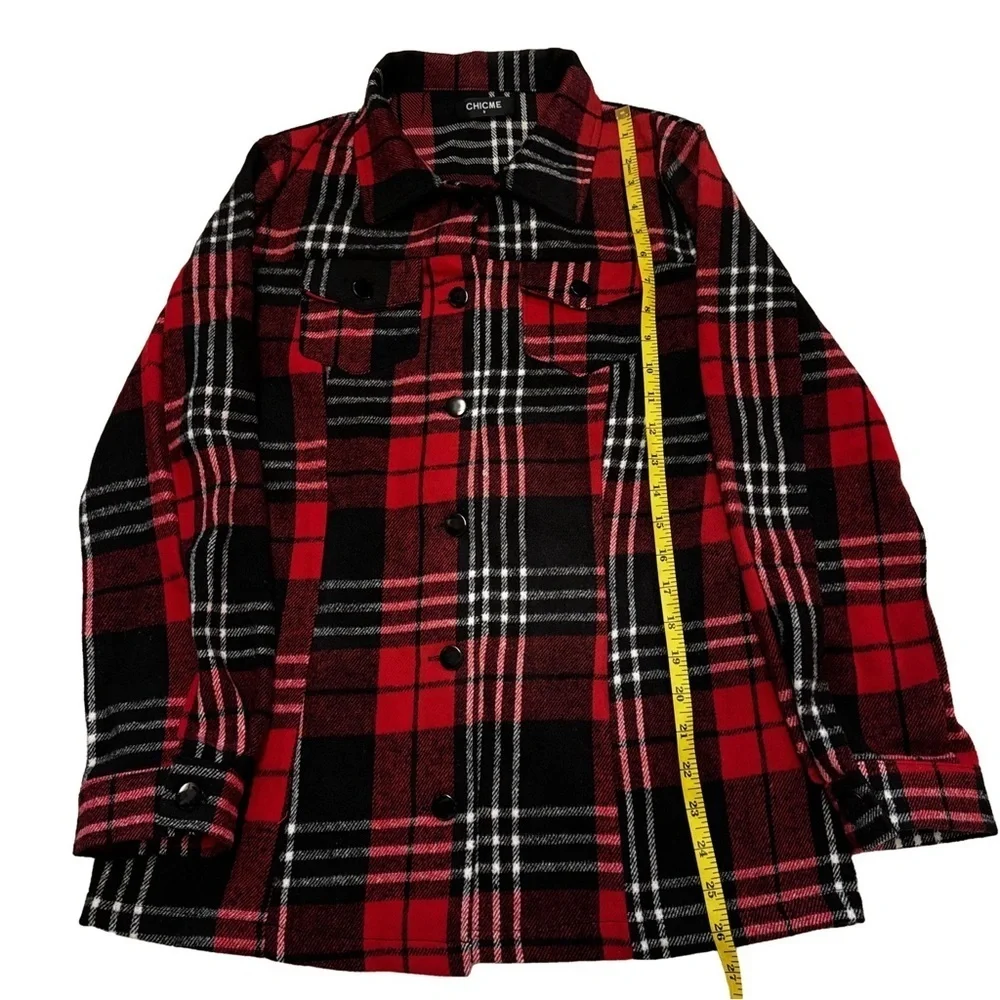 Chic Me Flannel Shirt Shacket Coat Plaid Red
Brushed Flannel Size Small NEW - Picture 11 of 15